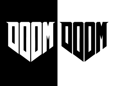 DOOM rebrand logo videogame videogame packaging