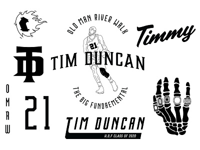 Tim Duncan Tribute basketball digital art illustration sports design