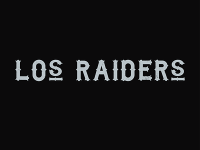 los Raiders custom lettering football lettering typography