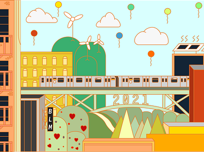 A Better Day better bright cityscape clean dribbble dribbbleweeklywarmup new