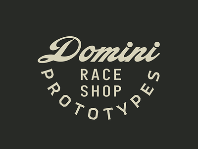 Domini-Prototypes Race Shop branding design lettering racing typography
