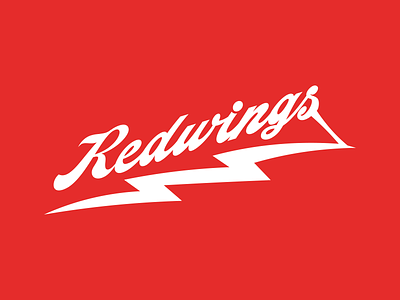 Detroit Redwings Wordmark Redesign Concept branding graphic design hockey identity lettering logo typography