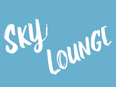 Sky Lounge logo logo design lounge lounge logo type type design vape vaping logo