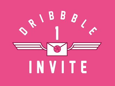 The Invite dribbble invite lineart