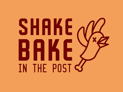 Shake N' Bake basketball branding idenity lineart