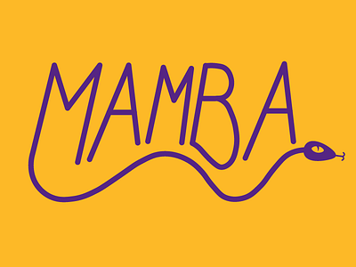 MAMBA basketball kobe bryant tribute typography