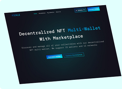 NFT Multi-Wallet Landing Page design interaction design ui uiux ux website