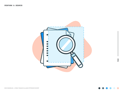 Perform a Search Empty State #01 colorfull design documents empty state illustration magnifying glass perform search ui ux vector