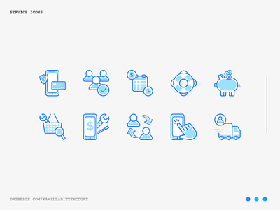 Service Icons blue buy calendar delivery design icon icons illustration mobile money payment people safe service service icons services ui ux vector