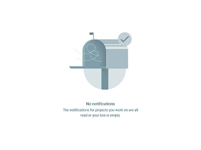 Empty Box bluegray box mail empty mail empty state illustration notifications ui ux