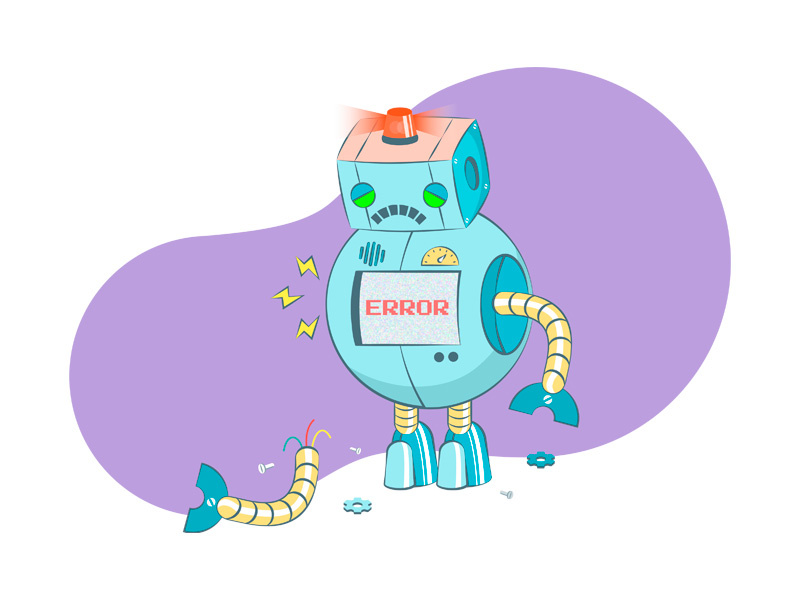 Robot Error [Colorfull] by Kamilla Bittencourt on Dribbble