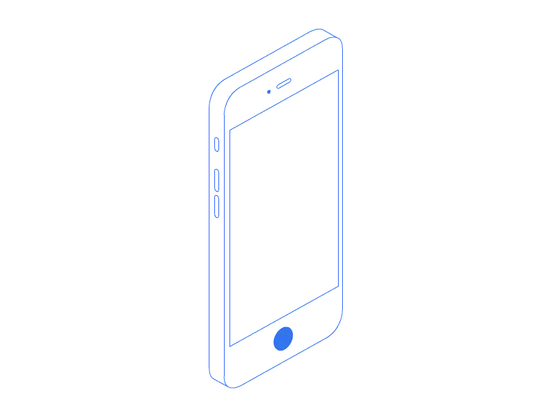 Mobole blue communikation illustration illustrator iphone isometric mobile phone ui ux web
