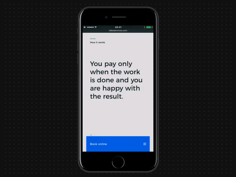 How It Works V2 mobile swipe web design layout idea illustration prototyping design