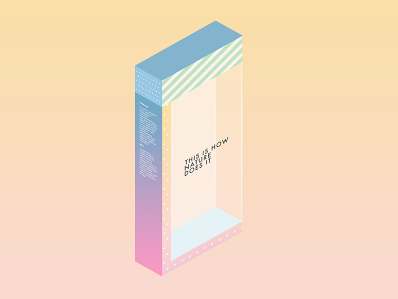 Nature does it instalation box layout illustration prototyping design