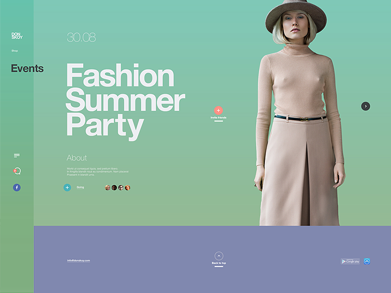 Donskoy / event page web prototyping mobile layout illustration idea design