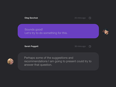 Conversation conversation design idea illustration layout message mobile prototyping swipe text txt web