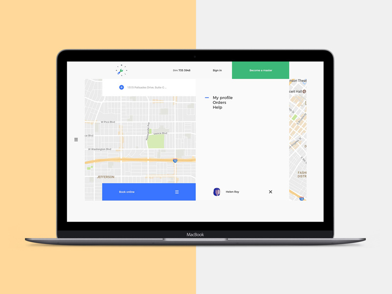 Relex Services animation gif parallax web site layout illustration prototyping design