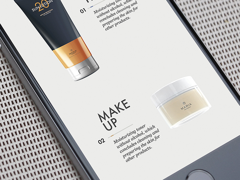 Maria Akerberg application app mobile parallax web site layout illustration prototyping design