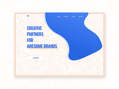 Creative Partners - Homepage design fluid gradient homepage layout pattern