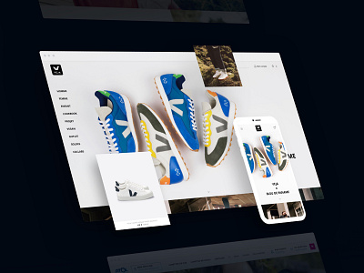 VEJA Store Website agence design dnd ecommerce home magento shoes sketch store ui veja website