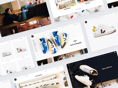 VEJA Store Website agence design desktop dnd ecommerce home magento shoes sketch store ui veja website