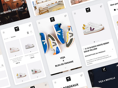 VEJA Store Website agence design dnd ecommerce fade home magento mobile principle shoes sketch store transition ui veja website