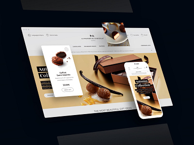 Maison du Chocolat Website agence chocolat design desktop dnd ecommerce food home magento maison mobile product responsive sketch ui website