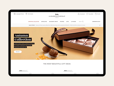 Maison du Chocolat Website agence chocolat design desktop dnd ecommerce food home magento maison mobile product responsive sketch ui website