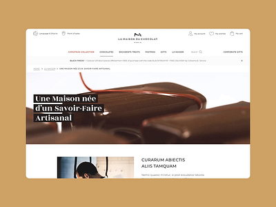 Maison du Chocolat Website agence chocolat design desktop dnd ecommerce food home magento maison mobile product responsive sketch ui website