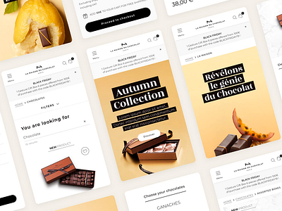 Maison du Chocolat Website agence chocolat design desktop dnd ecommerce food home magento maison mobile product responsive sketch ui website