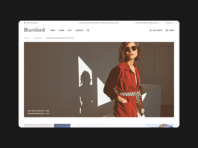 Hartford Website agence design dnd ecommerce essentials hartford home magento mobile responsive sketch ui wear website