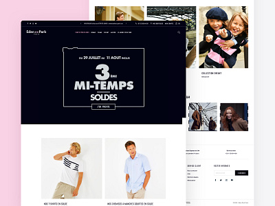 Eden Park Website agence design dnd ecommerce eden home magento mobile park responsive sketch ui wear website