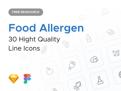 Free Food Allergen Icons agence allergen bean dnd ecommerce food fruit icon nuts pack peach pork potato sesame shrimp vegetable wheat