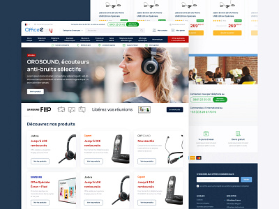 OfficeEasy Website agence communication design desktop dnd easy ecommerce magento microphone mobile office officeeasy phone product responsive telecom ui website