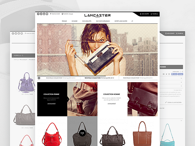 Lancaster Website agence bag dnd ecommerce home lancaster leather magento page redesign responsive