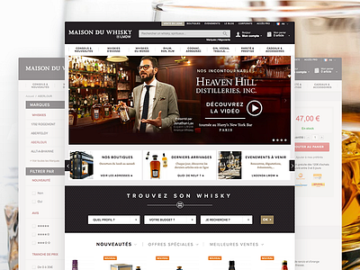 Maison du Whisky Website agence alcool design dnd ecommerce lmdw magento responsive rhum whisky