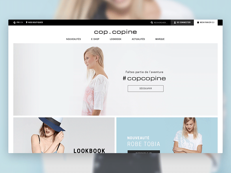 Cop Copine Website agence animation clothing copcopine dnd ecommerce magento redesign responsive