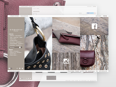 Sequoia Paris Website agence bag design dnd ecommerce leather magento paris responsive sequoia website