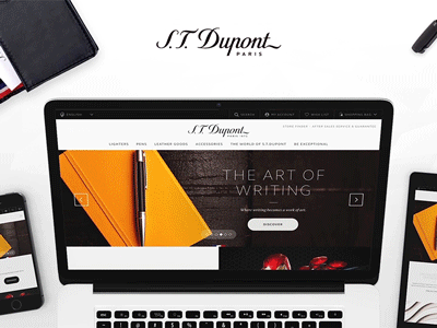 S.T Dupont Website agence dnd dupont ecommerce gif showreel st