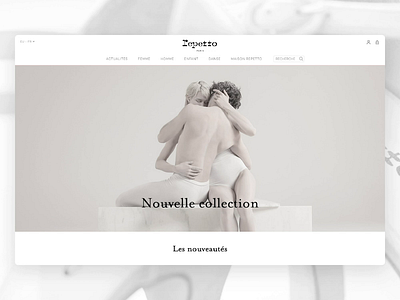 Repetto Website agence animation category classic dance dnd ecommerce front end magento principle product repetto shoes ui zoom