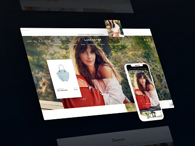 Lancaster Paris Website agence bag dark dnd ecommerce home isometry lancaster magento 2 mobile paris perspective redesign shadow sketch store