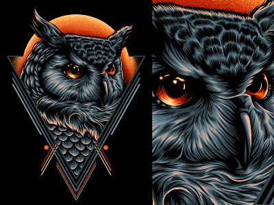 The Owl art artwork design designer drawing eggzoo illustration illustrator logo mascot photoshop tshirt design vector