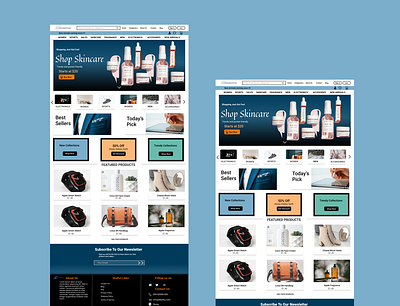 Eccomerce Landing Page design eccomerce mobile ui