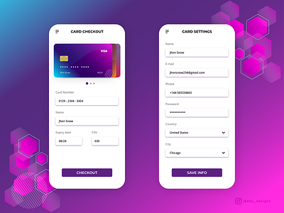 Credit card checkout form (UI/UX design)