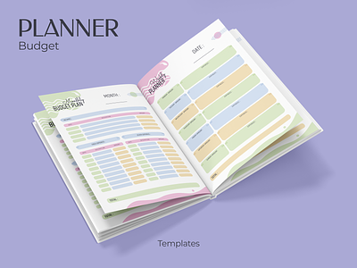 Monthly and Weekly Budget Planner, Agenda, Organizer. a4format abstract agenda budget business expenses family finance flat income management monthly organizer pantone personal planner planning printable templates weekly