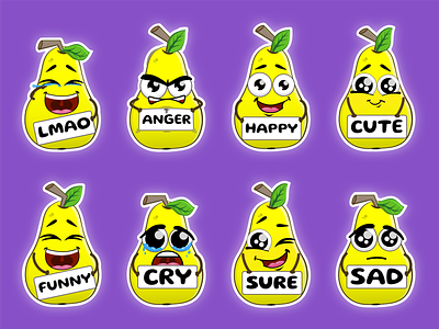 Emotional Pear Stickers character
