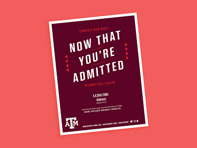 Now that you're admitted! admissions aggies college texas am