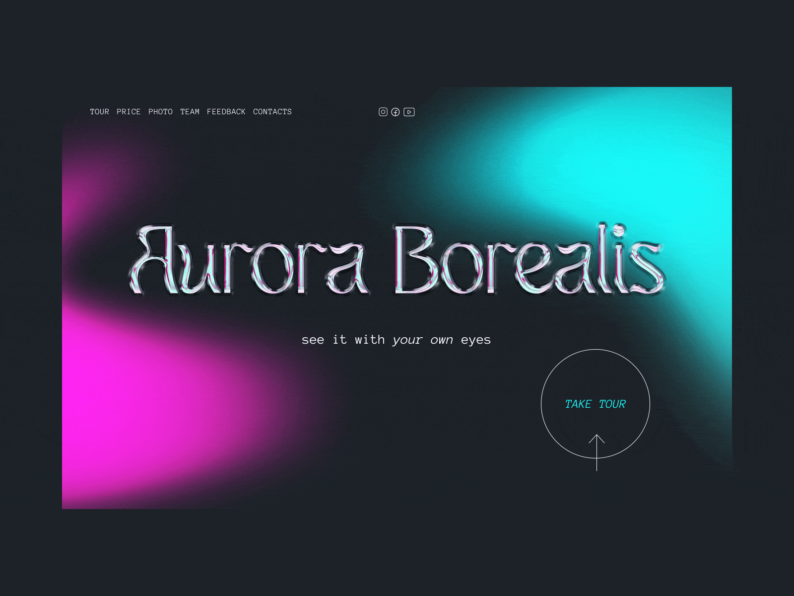 Website concept - Aurora Borealis tour animation aurora borealis concept design ins inspiration landing motion graphics northern lights popular ui web design website