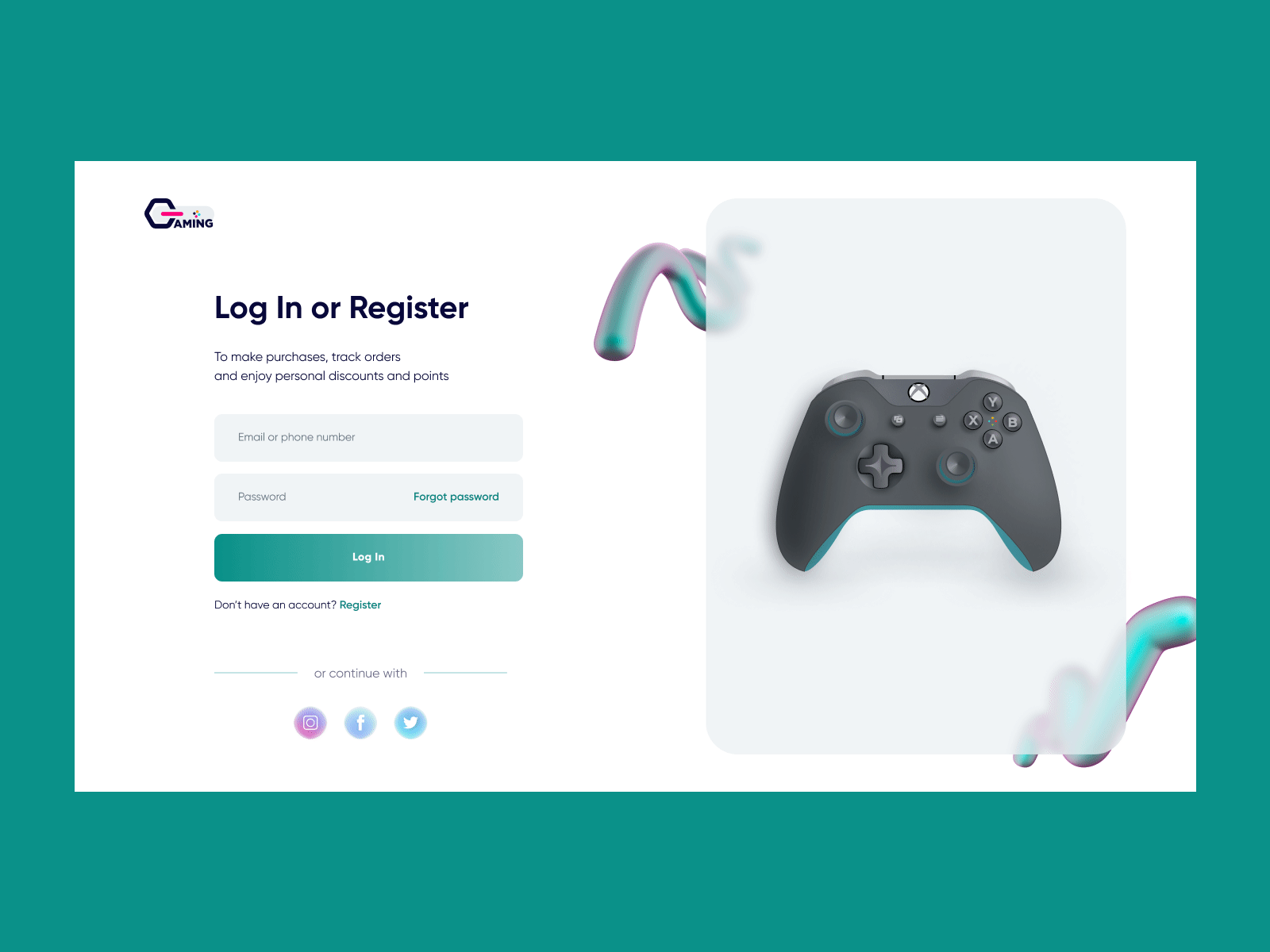 UX/UI concept - game shop - log in animation concept figma game inspiration login online photoshop popular register shop store ui ux web design website