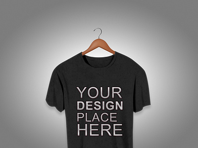 Black-T-shirt Mockup GraphicsMarket.net